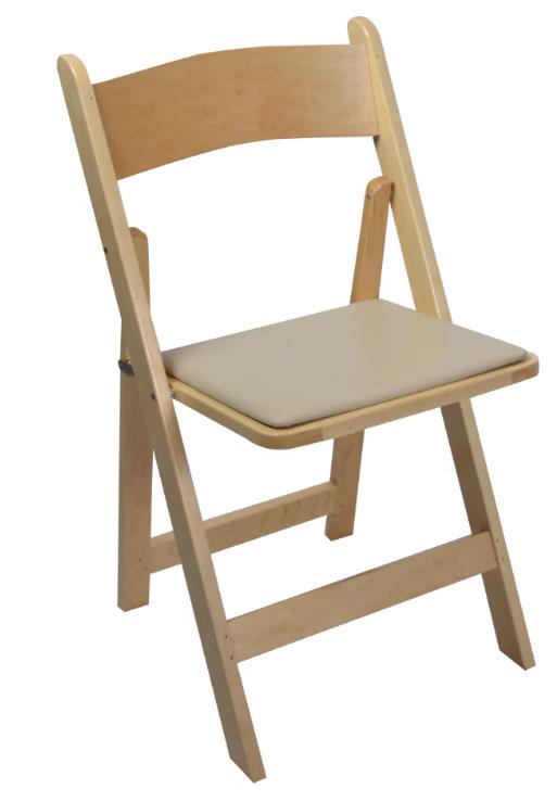 Rental store for NATURAL WOOD PADDED CHAIR in Jacksonville FL