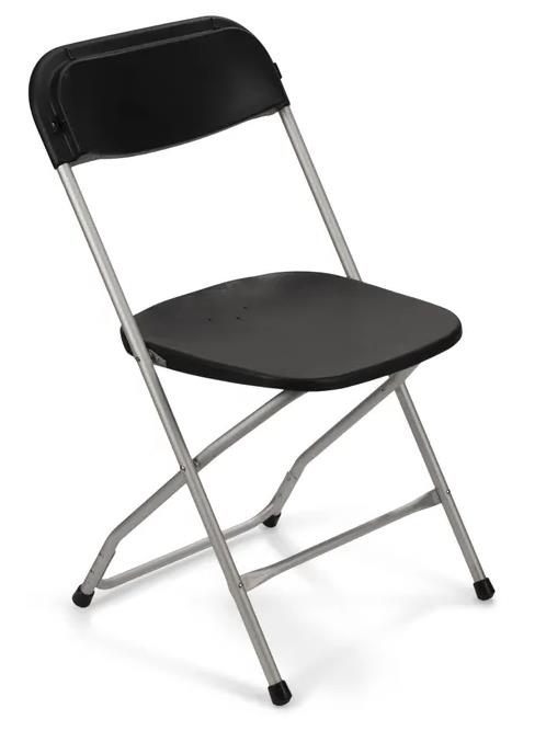 Rental store for BLACK ALUMINUM FOLDING CHAIR in Jacksonville FL