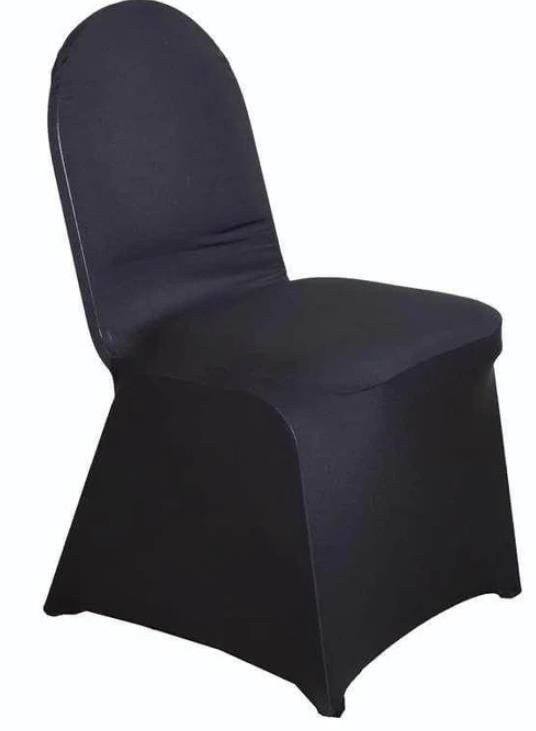 Rental store for SPANDEX CHAIR COVER - BLACK in Jacksonville FL