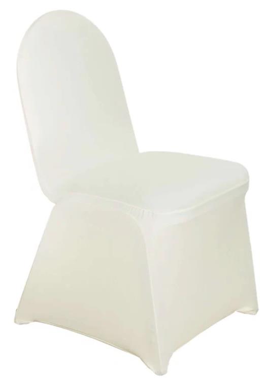 Rental store for SPANDEX CHAIR COVER - IVORY in Jacksonville FL