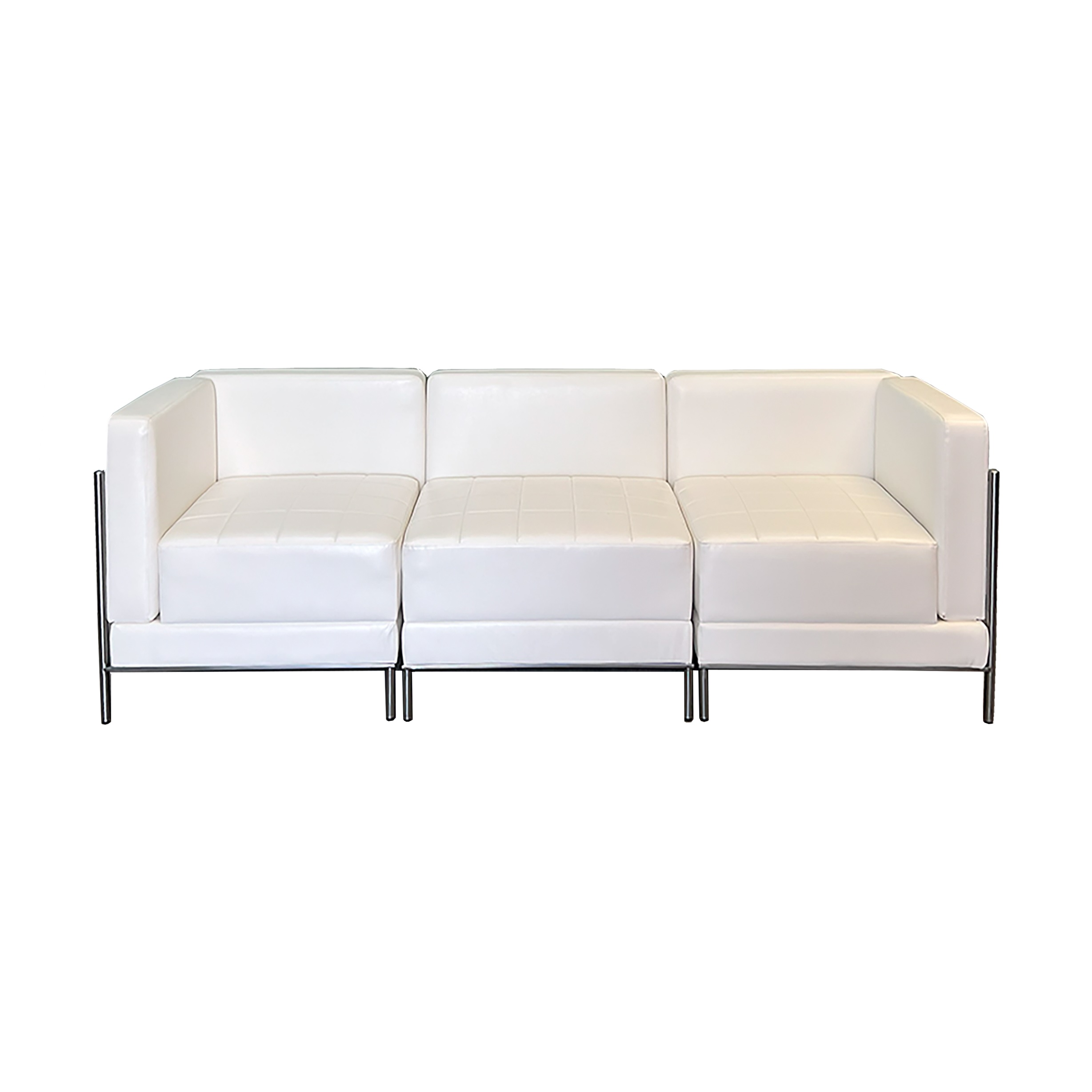 Rental store for WHITE LEATHER - 3 PC SECTIONAL in Jacksonville FL