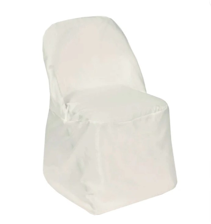 Rental store for FOLDING CHAIR COVER - IVORY in Jacksonville FL