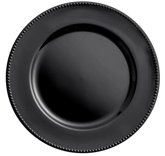 Rental store for CHARGER - BLACK BEADED ACRYLIC in Jacksonville FL