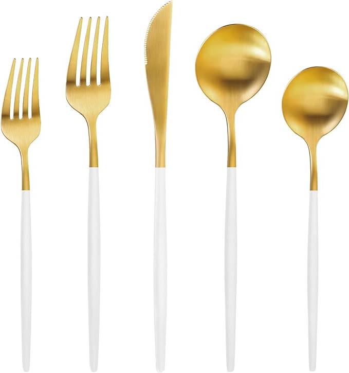 Rental store for HAYLEY - GOLD WHITE FLATWARE in Jacksonville FL